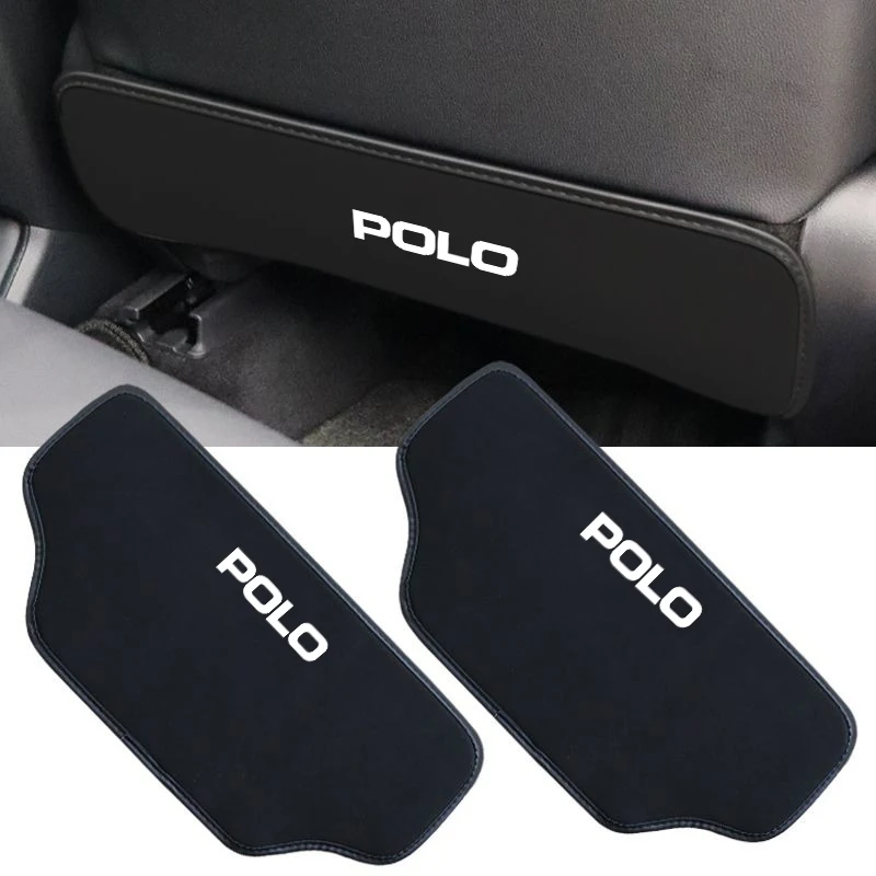 سيارة الخلفي حامي غطاء المقعد الخلفي حصيرة مكافحة ركلة وسادة منصات ل Volkswagen VW Polo GTI Rline R Golf MK8 طوارق باسات Magotan