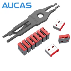 Aucas Port Lock Network USB Ports Free Special Unlock Key For Data Locking Usages