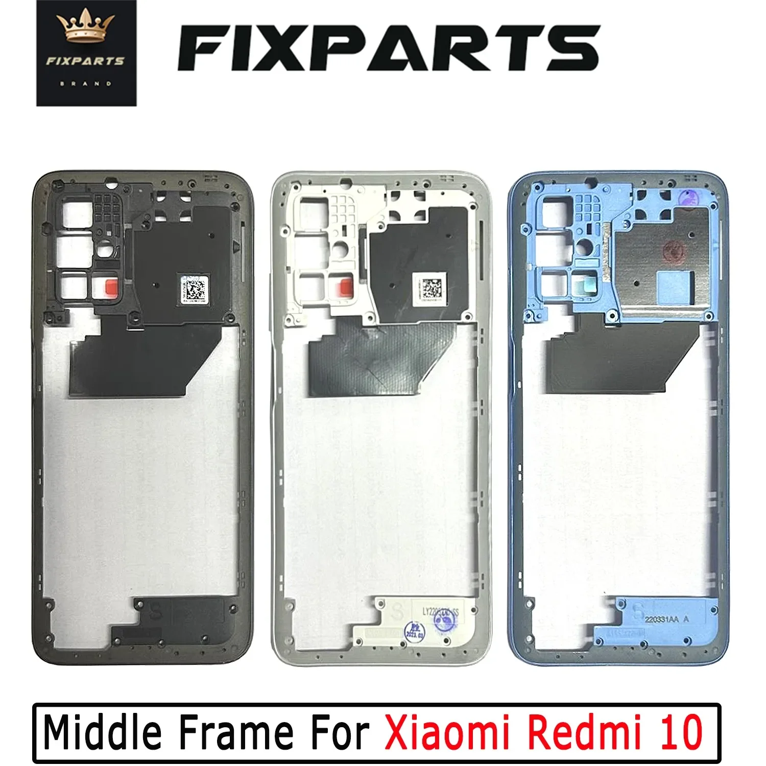 High Quality For Xiaomi Redmi 10 Middle Frame Bezel Middle Plate Replacement 21061119AG 21061119DG 21061119AL Middle Frame