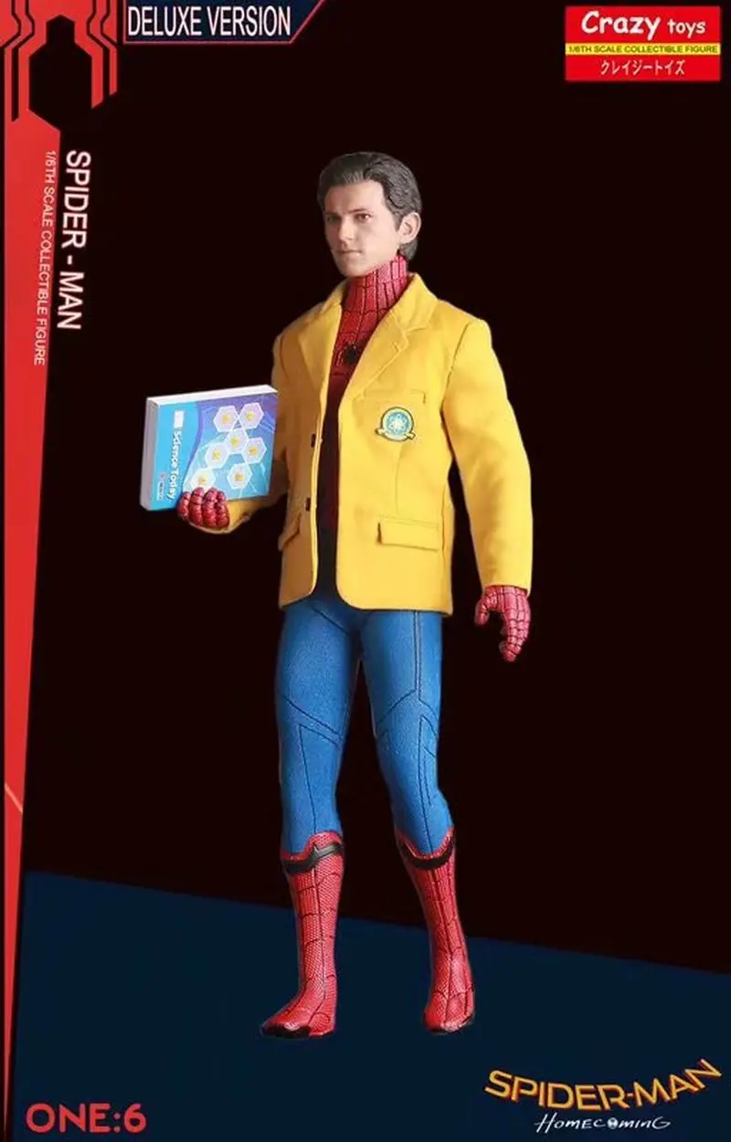 Hot New Spiderman Home Coming With Suit 25cm Pvc Statue Figure Model Toys Collection Models Toys Gifts Festival Chrismas Gift