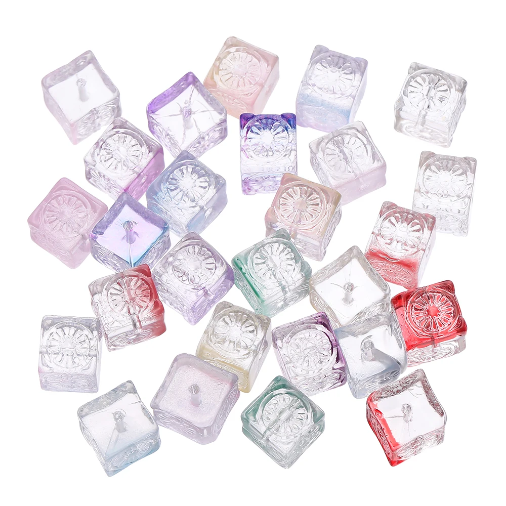 

5/10Pcs 11x11mm Colourful Glass Beads Square Loose Spacer Bead for DIY Handmade Necklace Bracelet Jewelry Making Accessorie