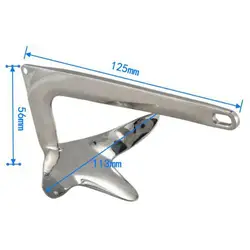 Boat Anchor with 5M Rope 316 Stainless Steel Claw Anchor Fit for Yacht Boat