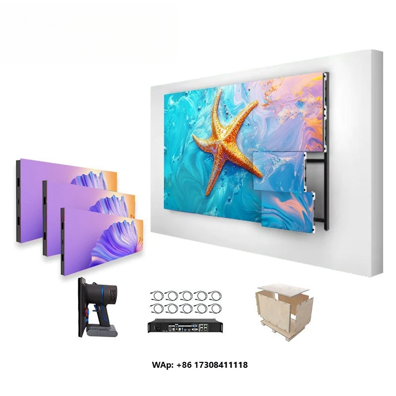 Indoor Customizable Size Video Wall Full Color Animation for Dynamic Stage Backgrounds Retail Ads Education LED Screen Display