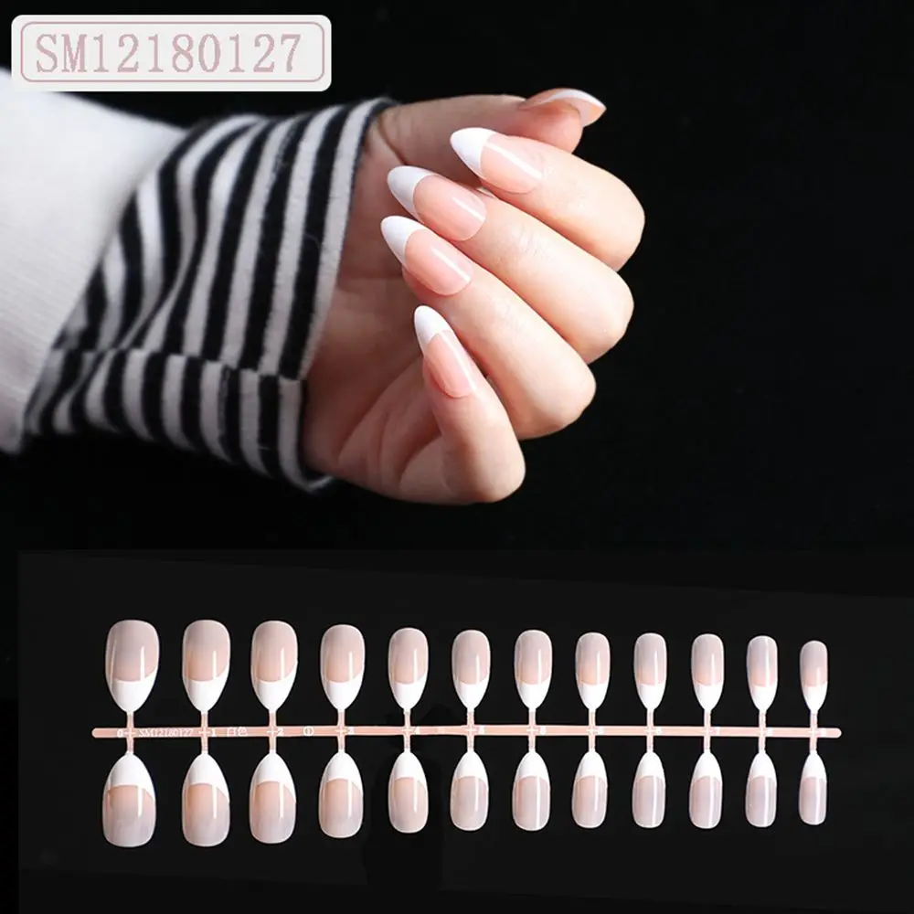 

Coffin Ballerina Natural False Nail Tips Full Cover Manicure Tool Fake Nails
