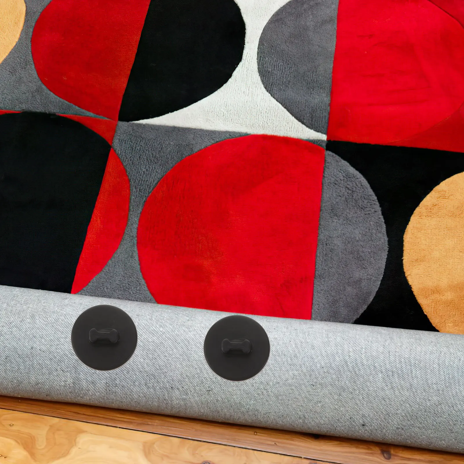 

24pcs Anti-slip Car Mat Clips Black Circular Universal Holders Floor Mat Fixation Accessories Non-skid Vehicle