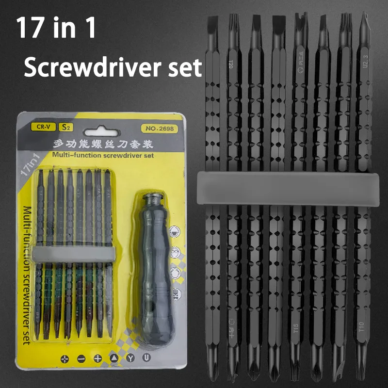 Imagem -05 - Especial Shaped Triângulo Chave de Fenda Parafuso Magnético Crv Torx Chaves Grupo Liga Telescópica de Aço Xiaomi Reparação Doméstica 17 em 1