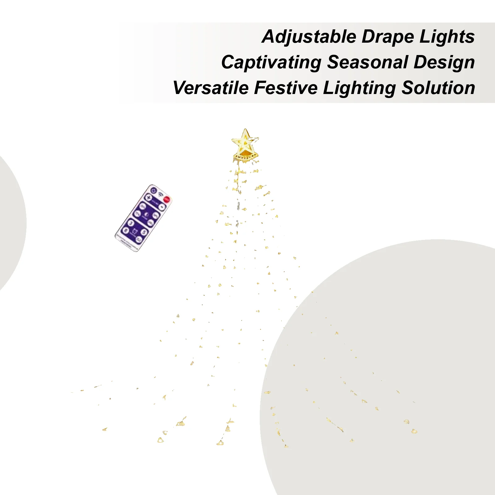 

Рождественские солнечные фонари 11 футов светодиодные с дистанционным таймером солнечная энергия Рождественские огни уличный декор для садовой дорожки патио крыльцо елка