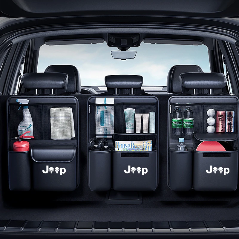 For Jeep SUV Wrangler Grand Cherokee Compass Patriot Liberty Commander Avenger Wagoneer Recon Jeepster Car Trunk Storage Bag