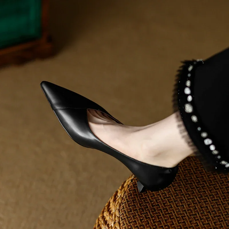 Square Heels with Medium Ladies Pumps Pointed Toe Women's Shoes Office Popular Fashion Quick Delivery Wholesale 39 Casual Spring
