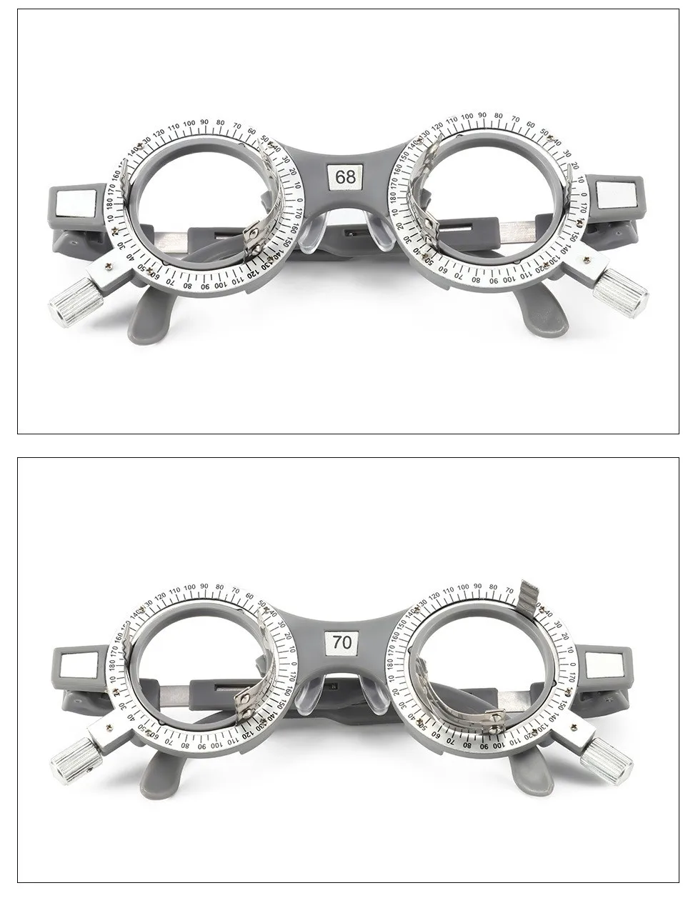 Metall-Probefassung in Grau, feste Probefassung, optische Probegläserfassung 52~70mm, für Brillengeschäfte von Dhoptical – Detail 11