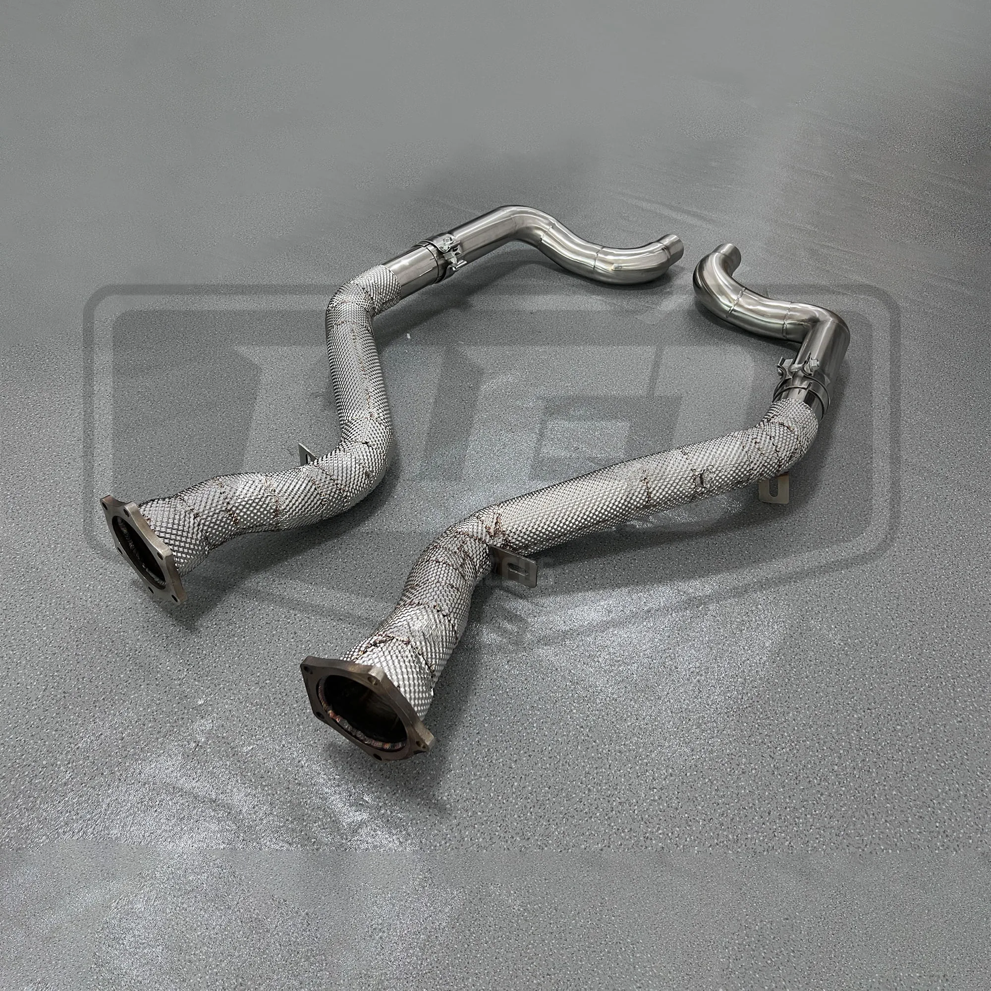 High‑Flow Downpipe Exhaust Kit With Catalyst HEO For Porsche Panamera 970 Turbo 4.8T Exterior Auto Replacement Pipe