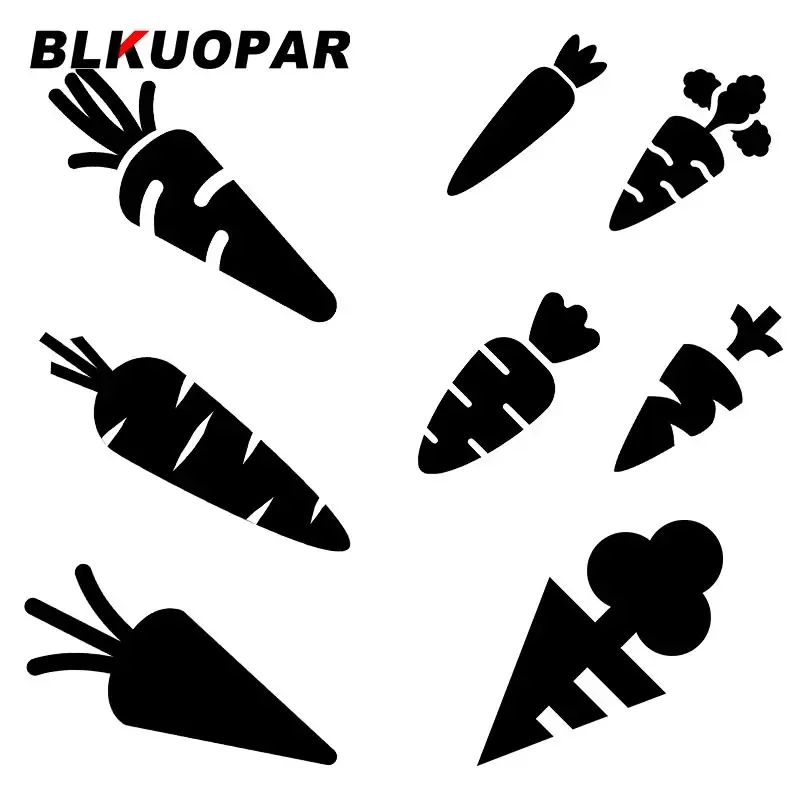 

BLKUOPAR For Food Carrot Decals Vinyl Car Stickers Laptop Occlusion Scratch Refrigerator Sunscreen Funny Waterproof Decoration