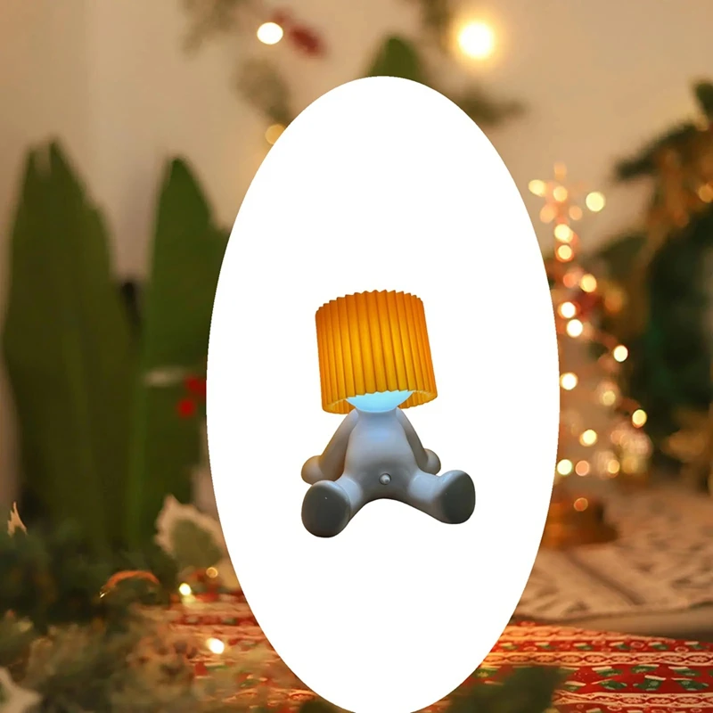 Een kleine verlegen man lamp, bescheiden Mike ondeugende nachtlamp verlegen jongen nachtlampje, witte cadeaus voor volwassenen, jongen bureaulamp