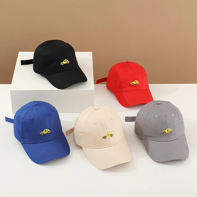 

Детские бейсболки для мальчиков с вышивкой мультяшных машинок, летние уличные кепки для детей 2-8 лет, хлопковые спортивные шапки