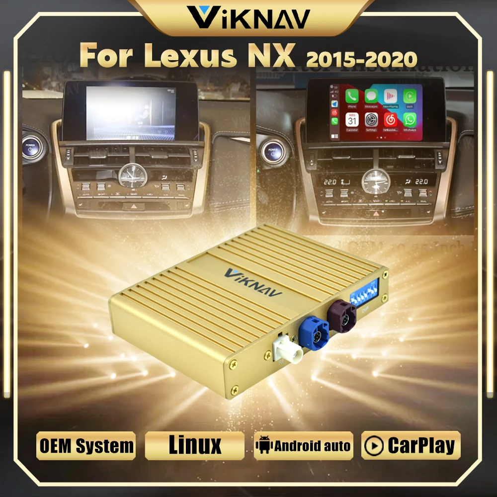 Viknav Linux Interface Decoding Box Fit For Lexus NX 2015-2018 2019 2020 Wireless Apple CarPlay Android Auto Upgrade Decoder Box