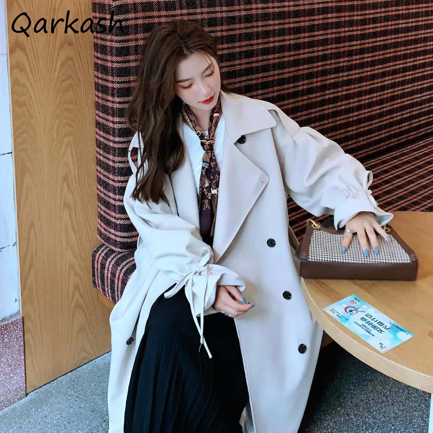 

Trench Women Windbreaker British Style 2021 High Quality Fashion Spring Autumn Temperament Ins Clothes Newest Ladies Outerwear