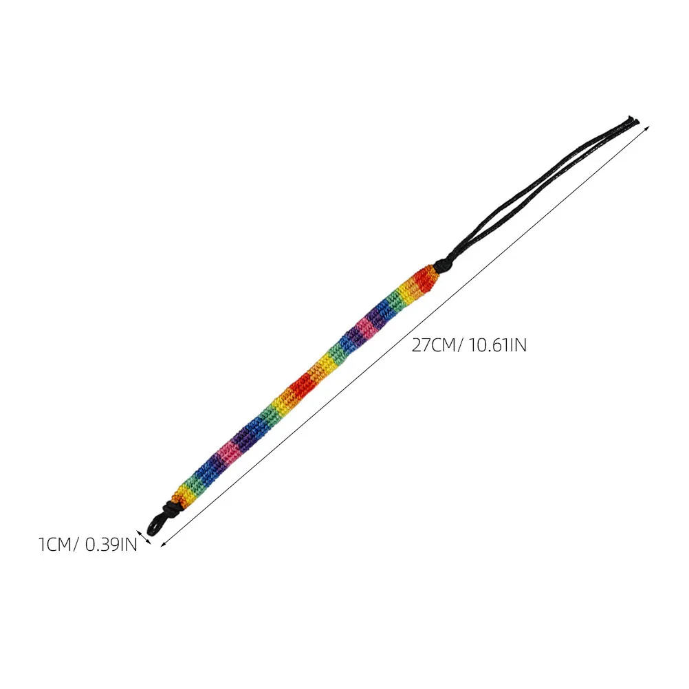 2Pcs Vibrant Rainbow Handmade Bracelet Braided Wrist Chain for Pride Parade Community Support Unisex Fashion Jewelry Gift