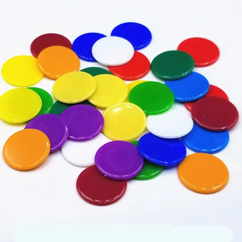 Creative Gift Accessories Plastic Poker Chips Casino Bingo Markers Token Fun Family Club Game Toy 100PCS/Set Bingo Game