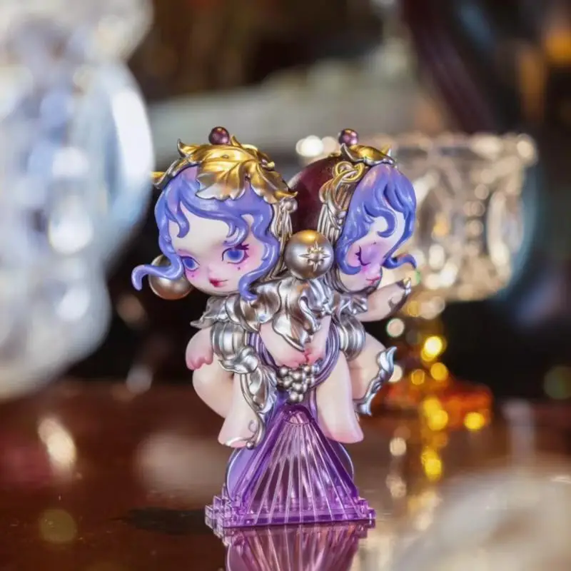 حقيقية POPMART SKULLPANDA الجدول سلسلة اليدوية صندوق أعمى لعبة زخرفة هدية الكريسماس رائعة وجميلة #4