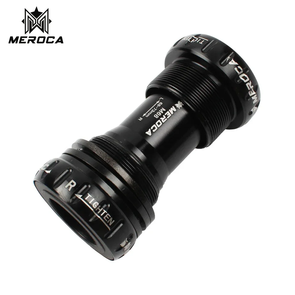 MEROCA High Quality Aluminum Alloy Material Bicycle Bottom Brackets Sealed Bearing BSA BB68/73mm for Mountain Bike and Road Bike