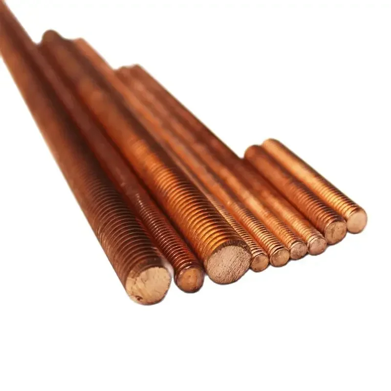 Copper Fully Threaded Metric Bar Studding Rods M4 M5 M6 M8 M10 M12 M16 M18 M20