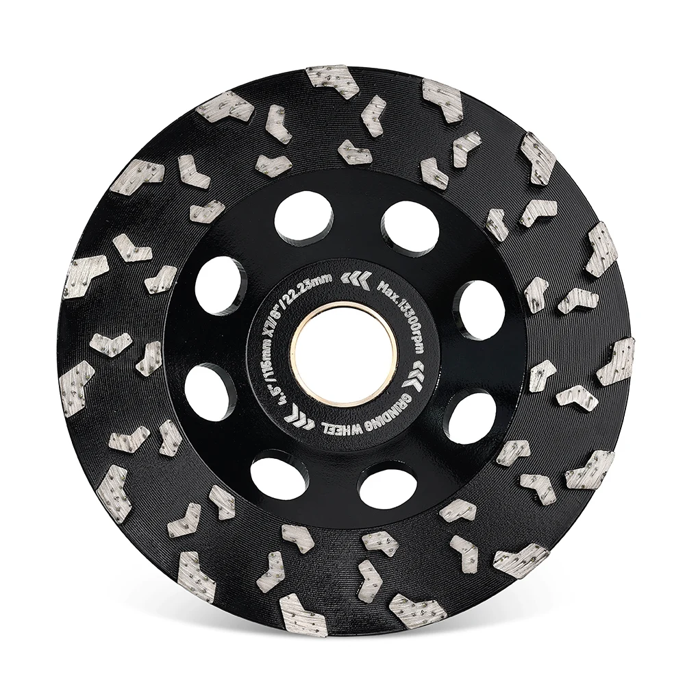 

4.5" Diamond Cup Wheel,Diamond Cup Grinding disc for Aggressive Concrete,Paint,Epoxy,Mastic,Coating Removal