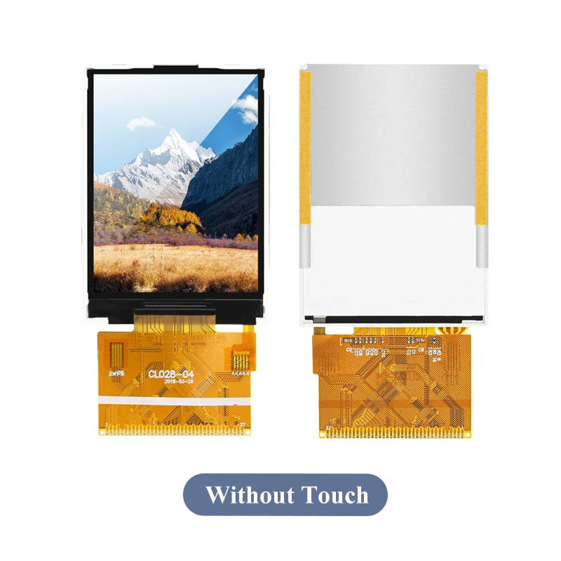 2.8 inch lcd display MCU parallel port I8080 8/16 bit touch screen IPS tn Superwide ILI9341 esp32 display 37Pin soldering ST7789