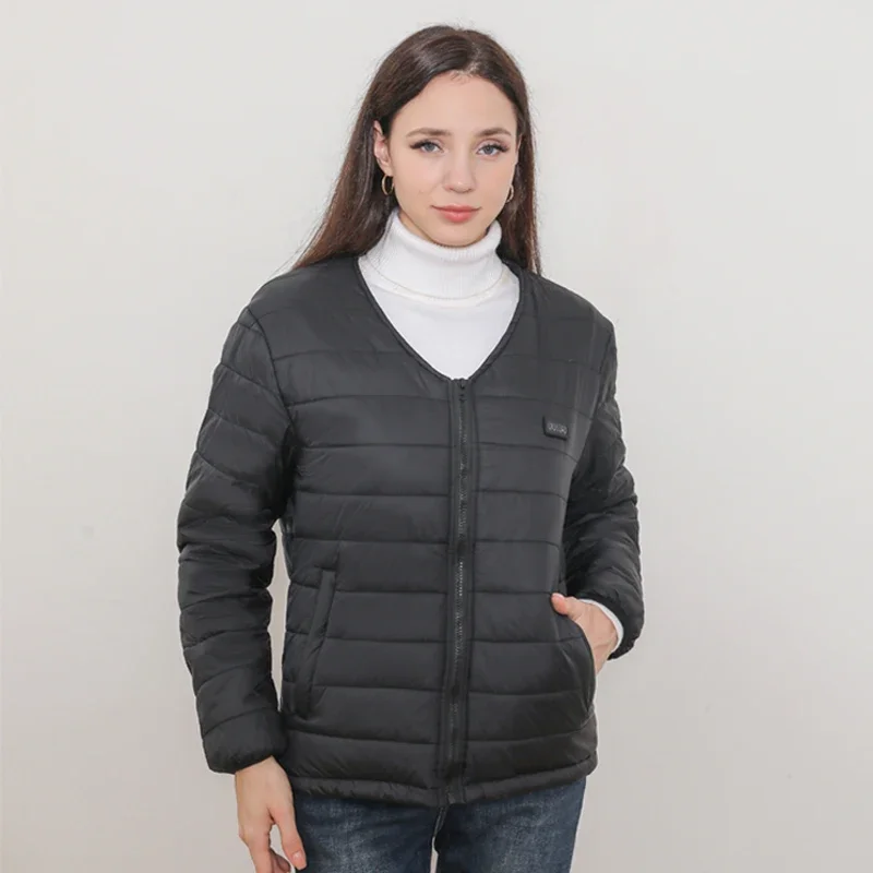 

New Men'S Fashion Casual Winter Heated Long Sleeved Cotton Jacket 24 Zone Heating Warmth Coat (No Power Bank)