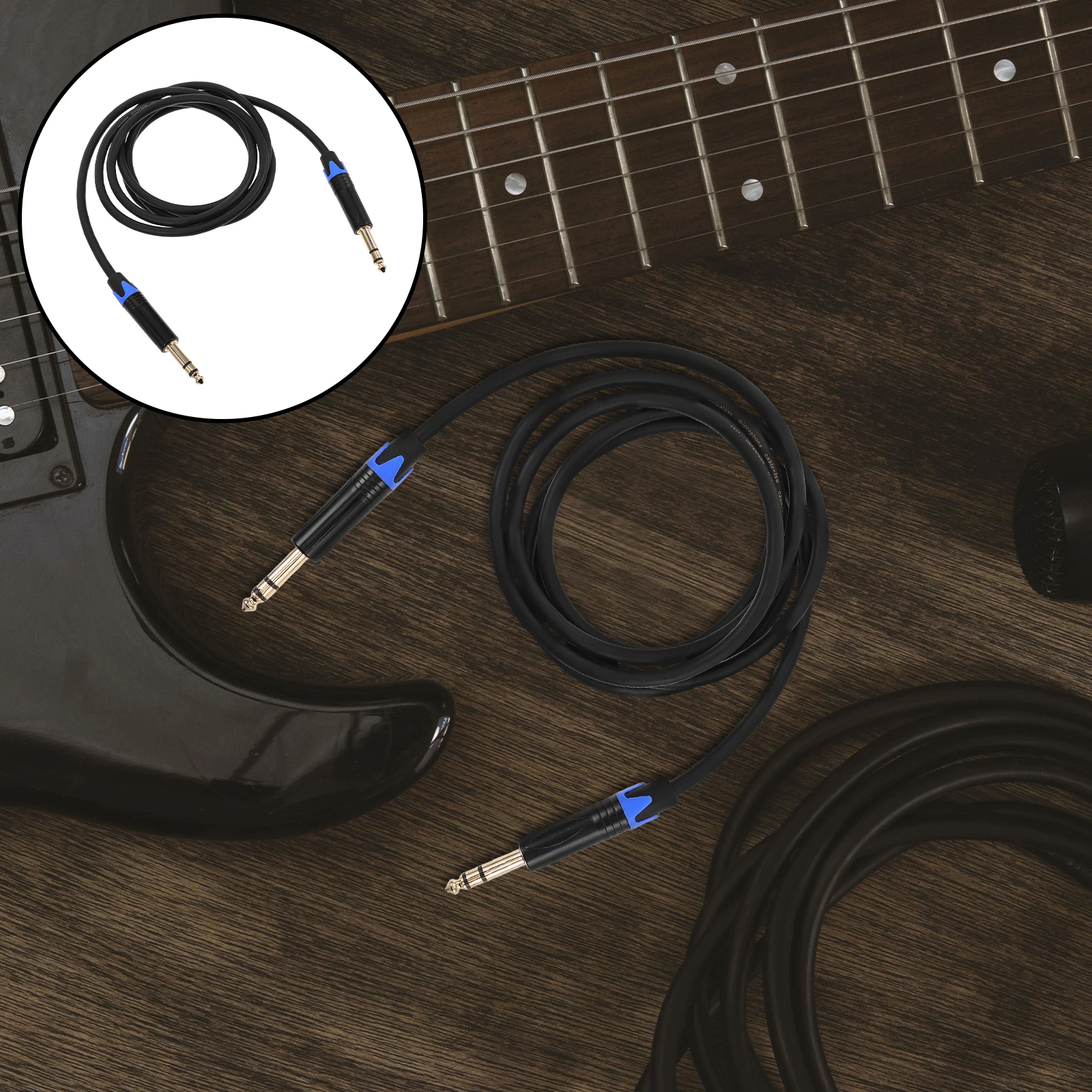 

Heavy Duty Trs Balanced Instrument Cable Reliable Audio Extension Cord For Electric Guitar Bass Amplifier Pedals Durable