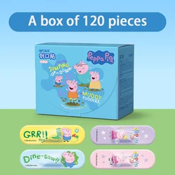 120 Stks/doos Cartoon Peppa Varkensstickers Medische Pleisters Waterdichte Kleefbanden Comfortabele Huidvriendelijke Pleister Voor Kinderen