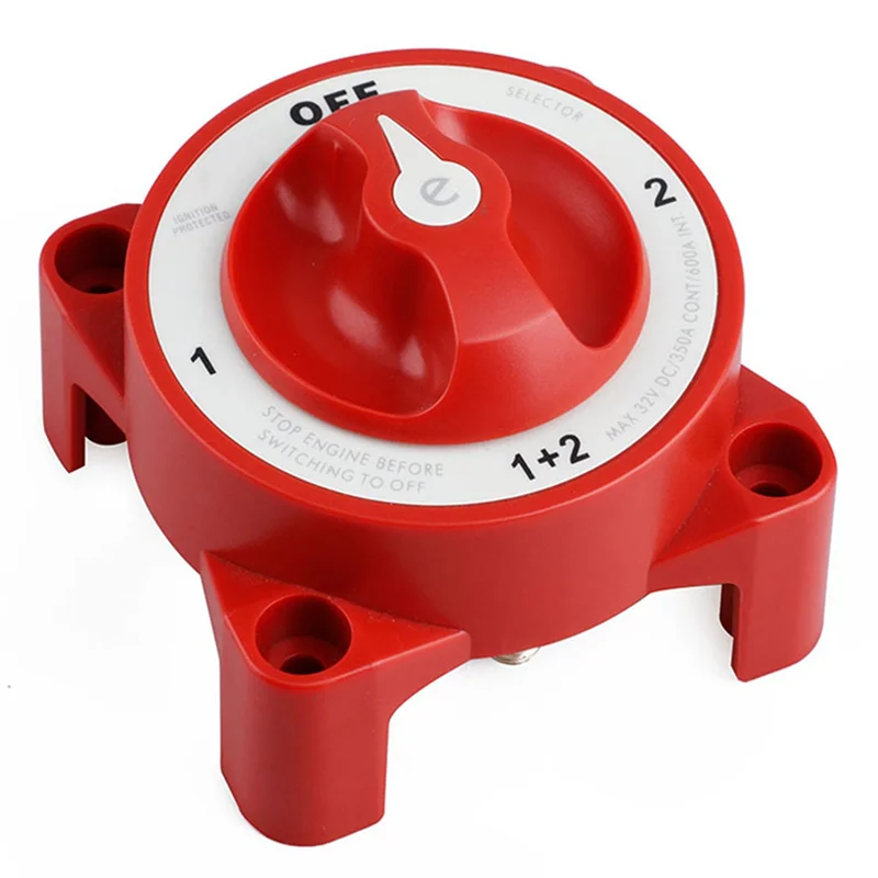

4X DC 32V 350A Battery Switch 4-Position Selector Marine Boat Battery Selector Switch Disconnect For Marine Boat
