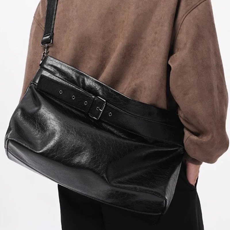 

Retro High-Quality PU Handbag Women's Bag 2025 New Large Capacity Soft Leather Tote Bag Unisex Shoulder Crossbody Bag