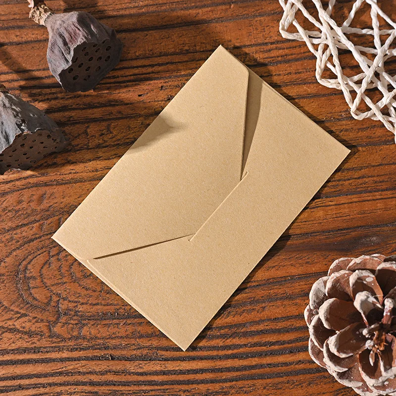 50 buste da 10,5x7 cm per matrimonio buste di carta Kraft di alta qualità da 120 g per invito per piccole imprese, forniture di cancelleria