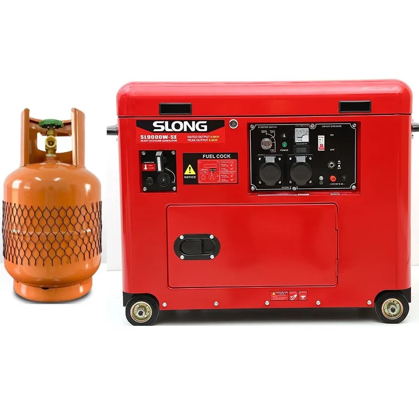 Slong SL8000W-SE-LPG 5kw 6kw 7kw 8kw 9kw super silent LPG oline generator natural  generator