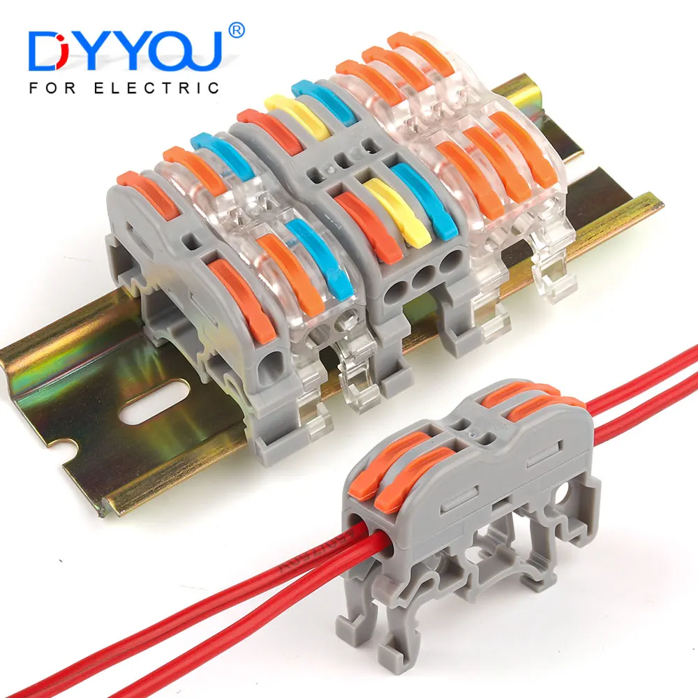 

25/50/100PCS Din Rail Type Universal Compact Fast Cable Wire Connector Replace UK2.5B Electrical Conector Conductor Terminal