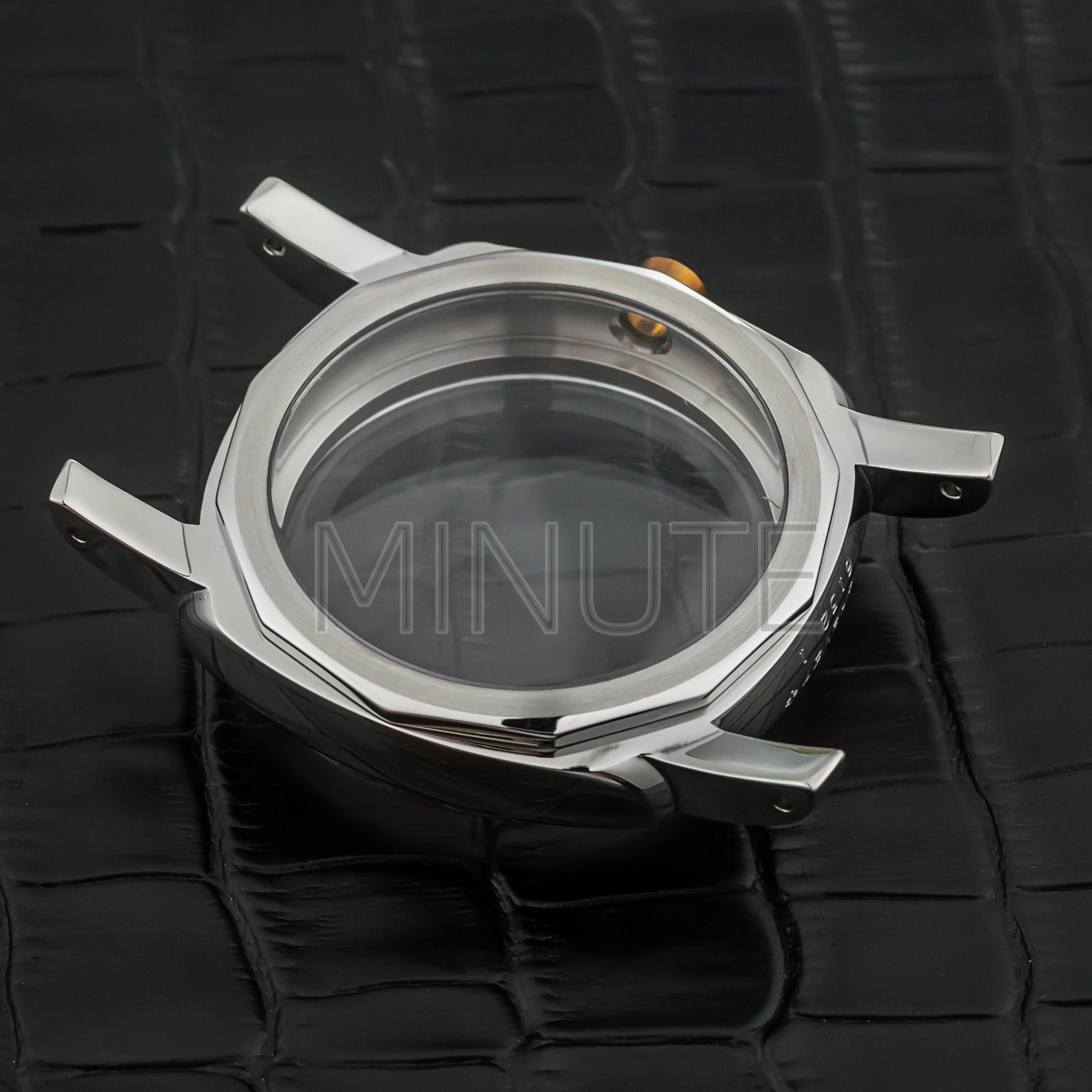 Bubble Mirror 47mm Vintage Restro Case for PAM 6152 Stainless Steel Water Resistant Watch Case for ETA 6497/6498/ST3600 Movement