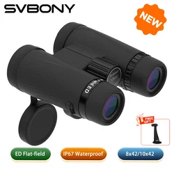 Svbony SA205 8X42/10X42 ED Binóculos de campo plano, IP67 à prova d'água BAK4, observação de pássaros, observação de estrelas, camping, viagens, astronomia