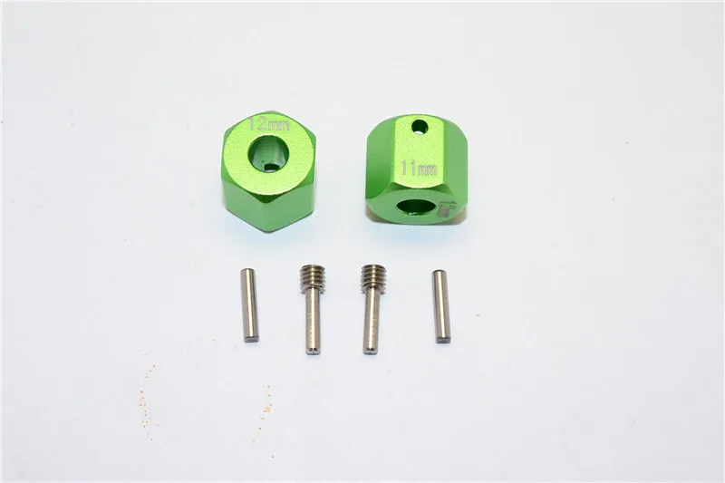 GPM ALUMINIUM WHEEL HEX ADAPTERS 12MM X 11MM For