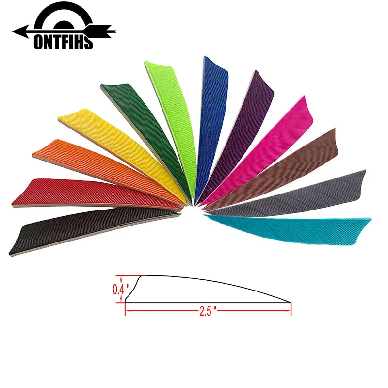 

50Pcs 2.5 Inch Archery Fletches Shied Cut Feather for Arrows Fletching Turkey Plume for Hunting Shooting