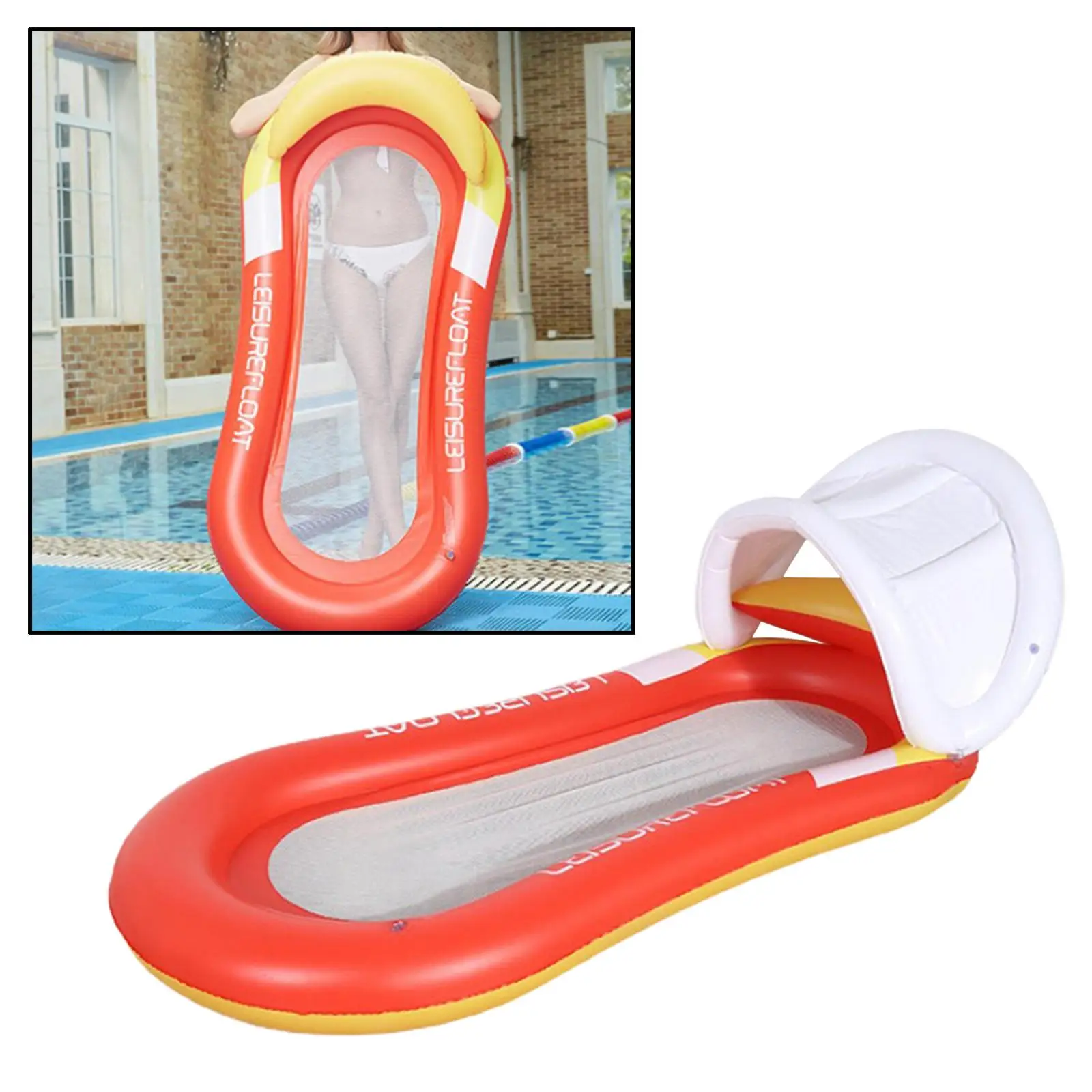 Grand hamac gonflable de luxe, flotteurs, rangée de fournitures d'eau