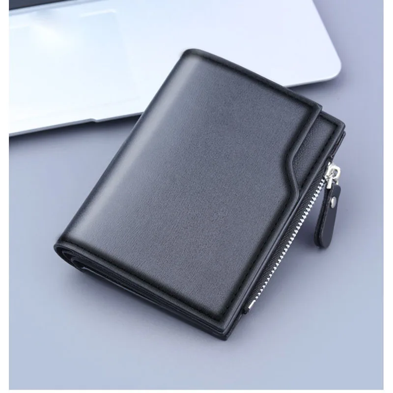 أزياء الرجال المدمجة البريدي بو الجلود المحفظة المواد نمط الأعمال مقطع قصير محفظة الساخن Saling محافظ bolasa محفظة نسائية للعملات المعدنية #5