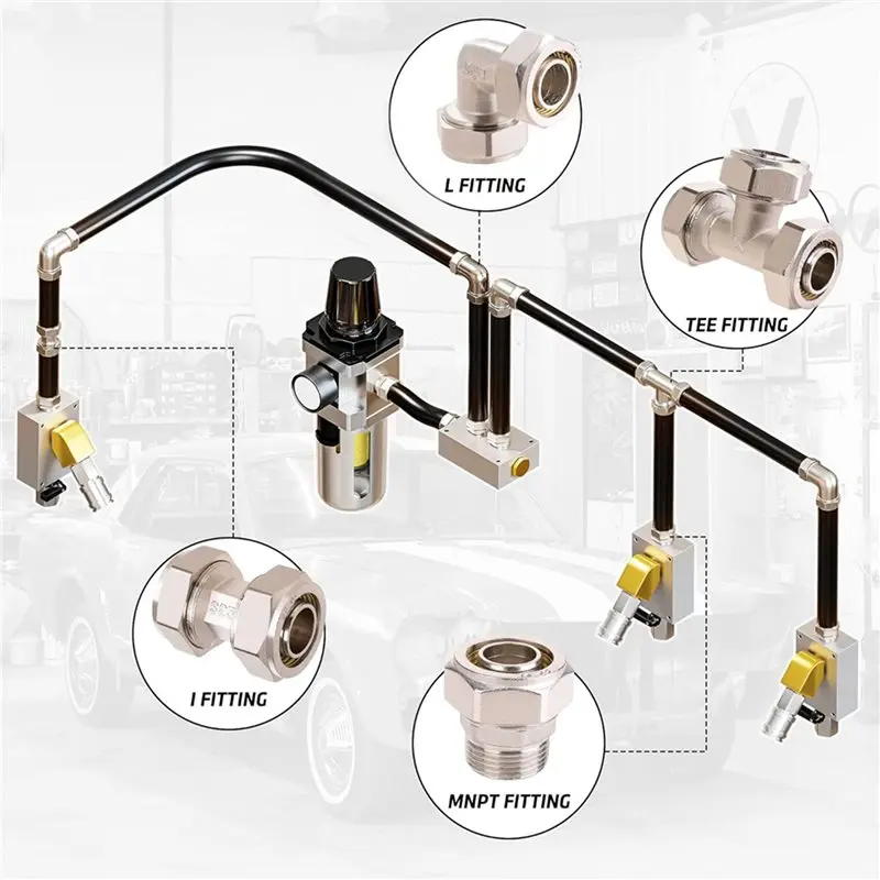 B62B-3/4Inch Straight Air Piping Fittings, 3/4 X 1/2Inch Male NPT Threads Adapter Fittings, Brass-Nickel Plated, 4PCS