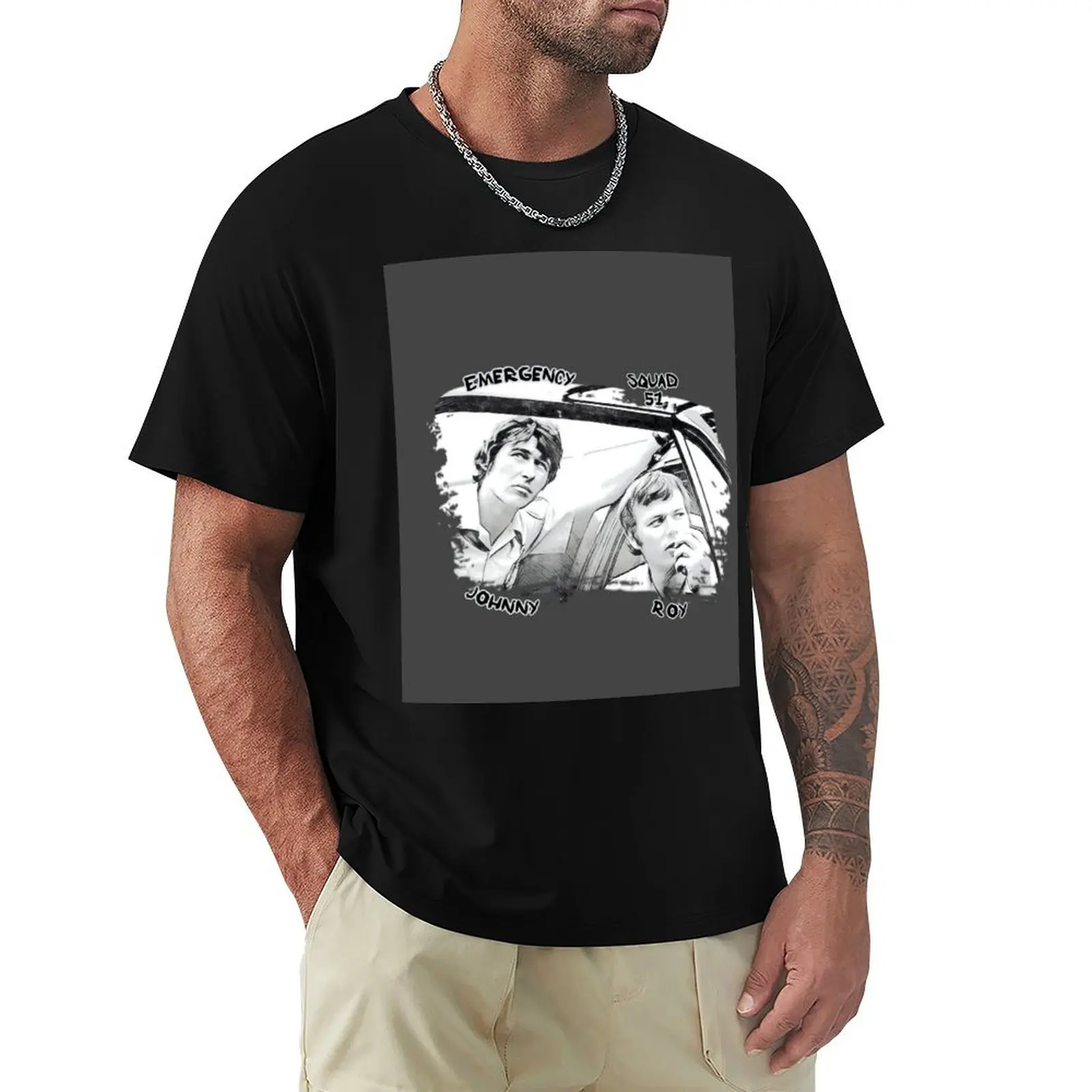 

Emergency TV Show Roy and Johnny T-Shirt Basic Comfort Fit T-Shirt for Men