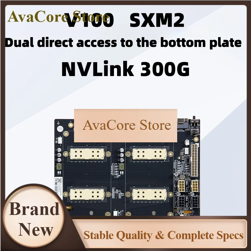 AvaCoreV100 Sxm2 Graphics Card 300g Integrated Nvlink Lite Dual Card Sxm2 Adapter Board Plx8749