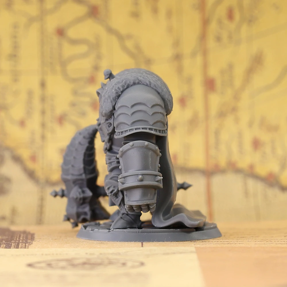 Armored Dwarf Warrior Miniature Unpainted Resin Figure Tabletop Wargaming RPG Collectible Model