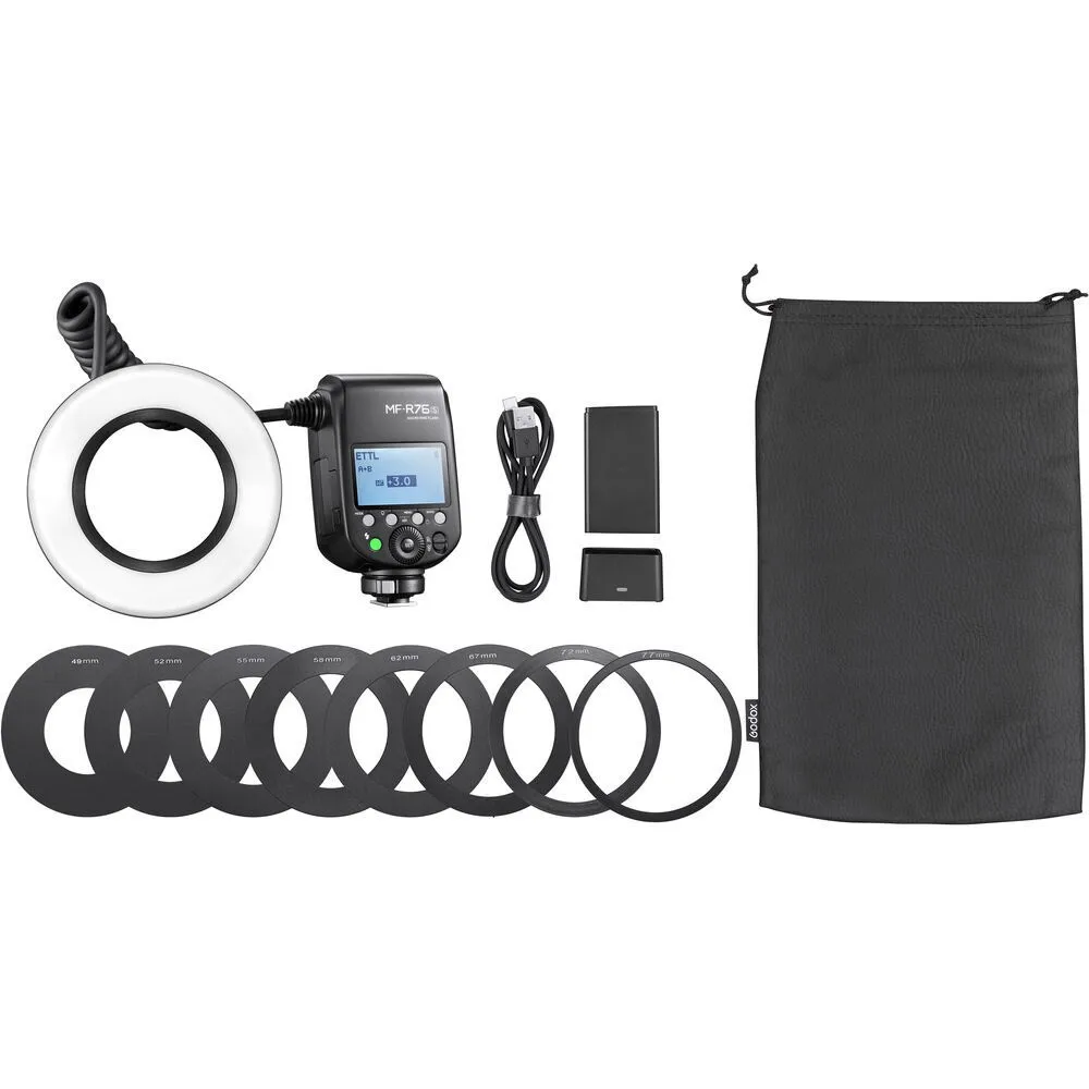 Godox MF-R76S+ Dental Macro Ring Flash for Sony|Equipped with 2.4 GHz wireless transmission