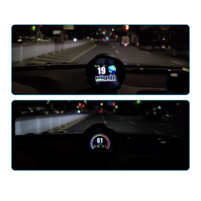 GP11 Car Drive Slope Meter Display Slope Angle Speed GPS Multifunction Meter Head-Up Display Car Intelligent Slope Meter