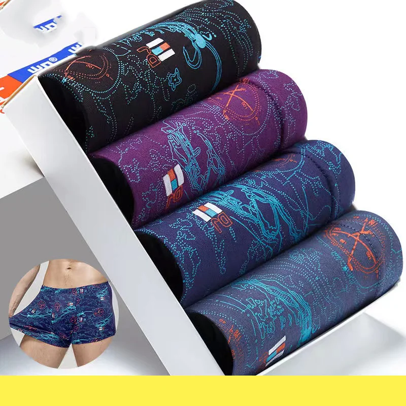 

Shorts 4pcs/Lot Men'S Modal Breathable Boxer Shorts Youth Mid-Waist Plus Size Boxer Panties Stretch Sports Men'S Underwear