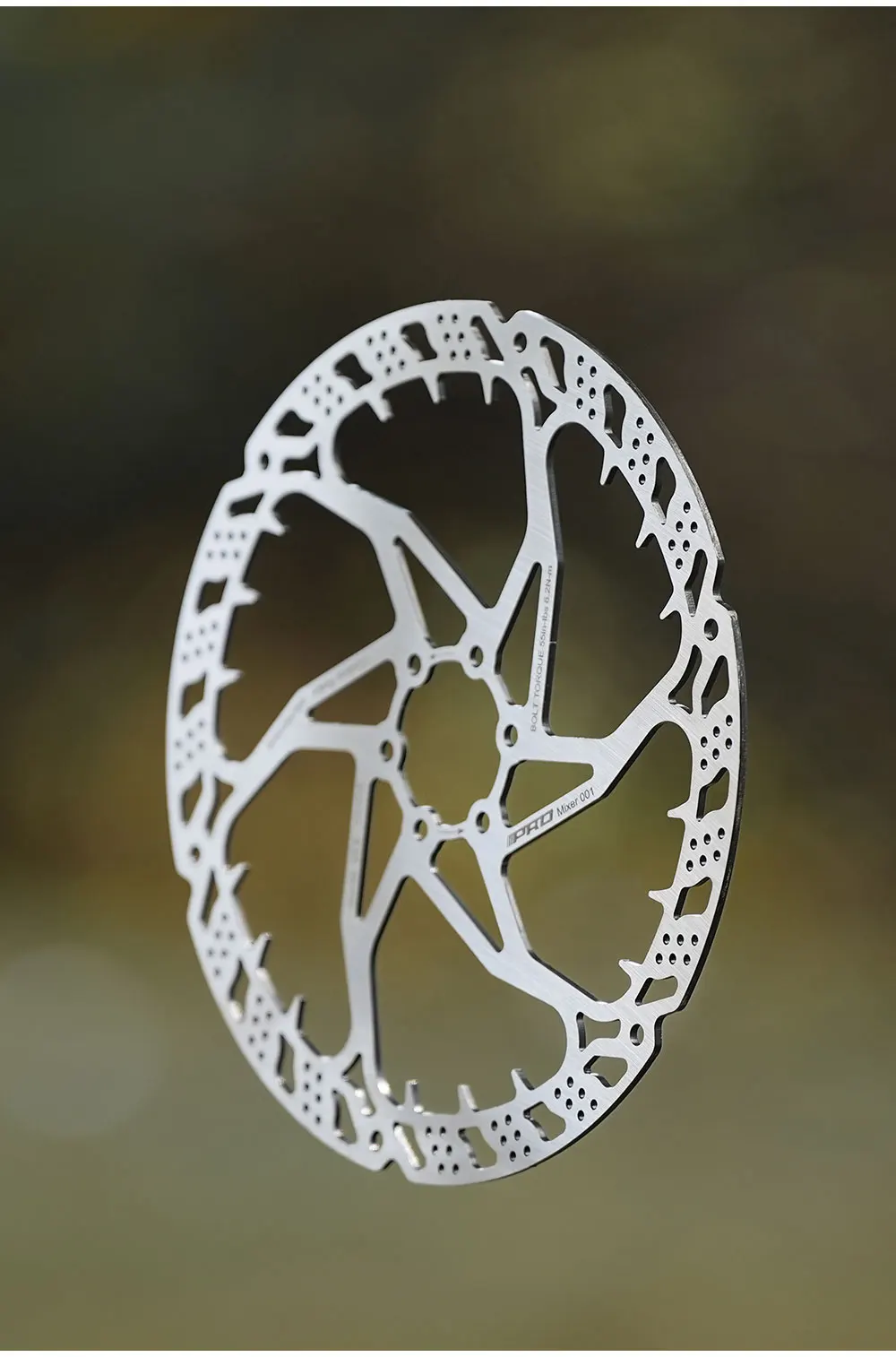 IIIPRO 203 mm Rotor 6 Schrauben Bremsscheibe schwimmend mit Schrauben für Crosscountry, Trailreiten, Elektrofahrräder Neu – Detail 5