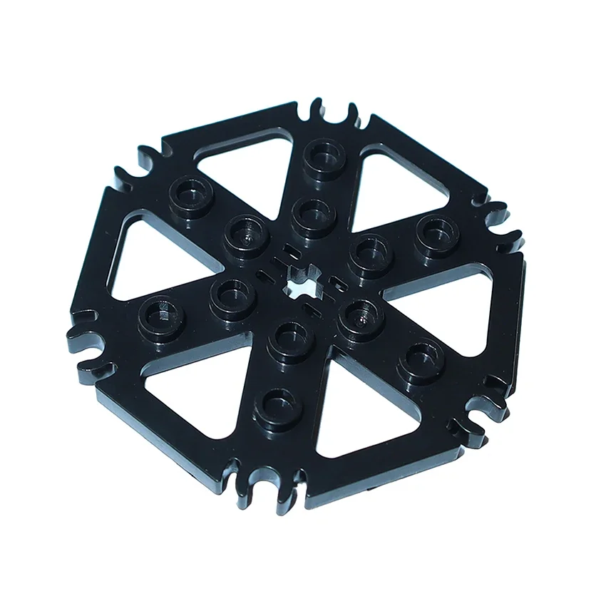 Plate Hexagonal 6x6 W Stand Plate Rotor 6 Blade DIY Building Block Brick 64566 Assembles Particles